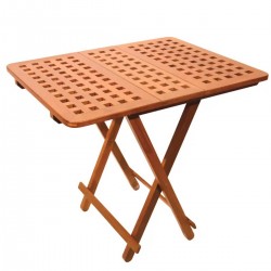 Table pliante en teck avec insert