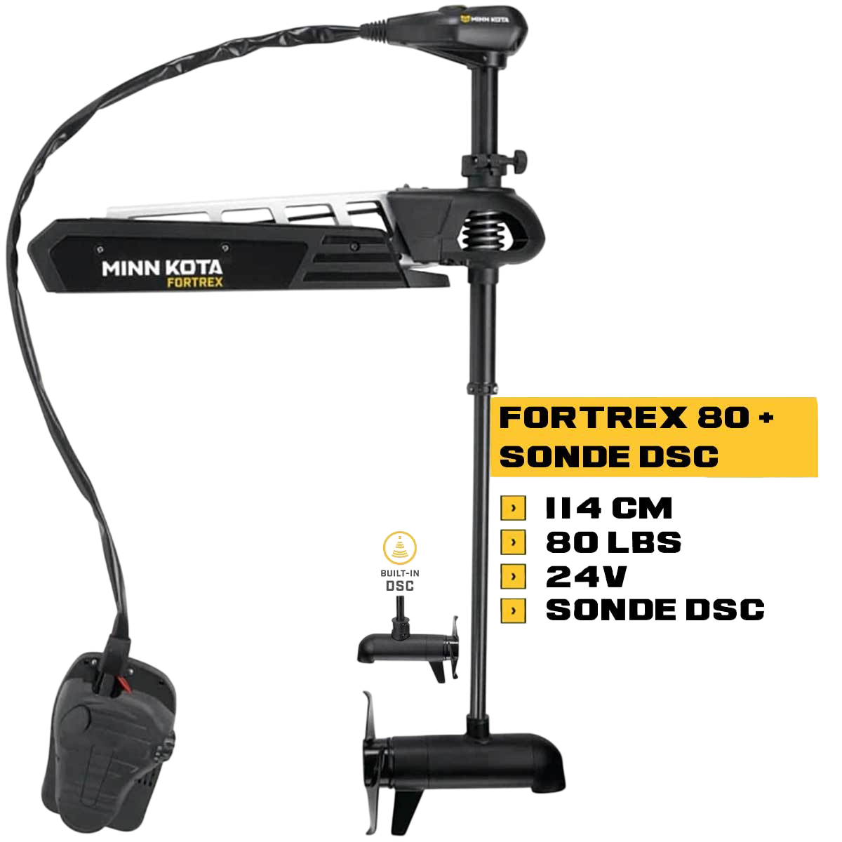 MK-1368667 - Moteur avant Minn Kota Fortrex 80 Lbs 24V 114 cm + sonde DSC avec pédale