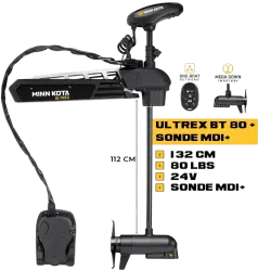 MK-1368893 - Moteur avant Minn Kota ULTERRA 80 Lbs GPS 24V 132 cm + sonde MDI+ avec micro-télécommande et pédale