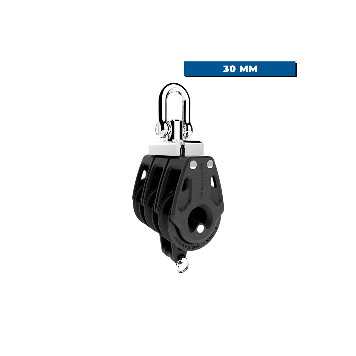 29901326BK - Poulie Control triple et ringot - 30 mm