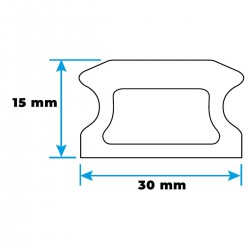 Rail percé Ocean / NTR T2 dimensions