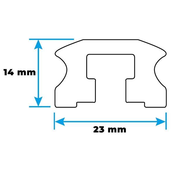 Rail non percé Ocean / NTR T1 dimensions - N°5 - comptoirnautique.com