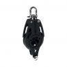 Control single pulley with ratchet and ring nut