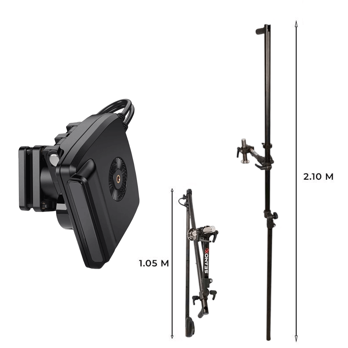 Sonde Humminbird Méga Live Imaging 2 + perche de sonde amovible 360° pliable de 2,10m SEANOX