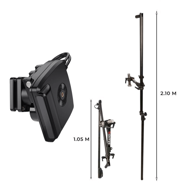 Sonde Humminbird Méga Live Imaging 2 + perche de sonde amovible 360° pliable de 2,10m SEANOX - N°9 - comptoirnautique.com