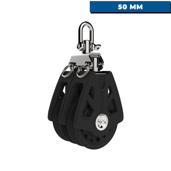 Doppelte Synchro-Seilrolle - 50 mm - N°2 - comptoirnautique.com