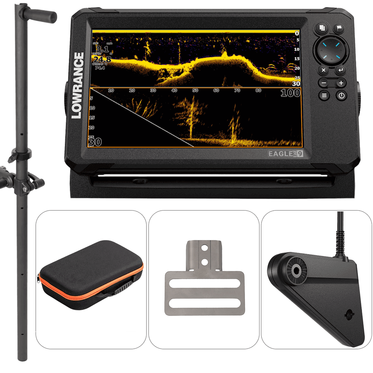 Pack Lowrance Complet Eagle 9 Eye + perche pour sonde