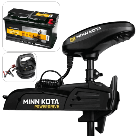 Pack moteur avant POWERDRIVE 45 Lbs + Batterie 12V 100A + chargeur portable