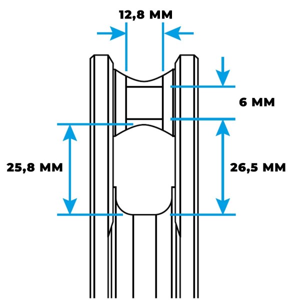 Bloco de adriça Racing HR - N°3 - comptoirnautique.com