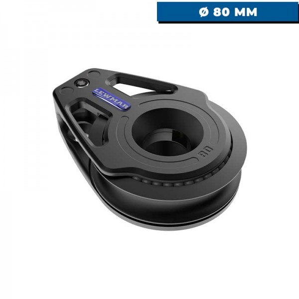 Poulie Racing HR plat-pont simple - 60 mm - N°2 - comptoirnautique.com