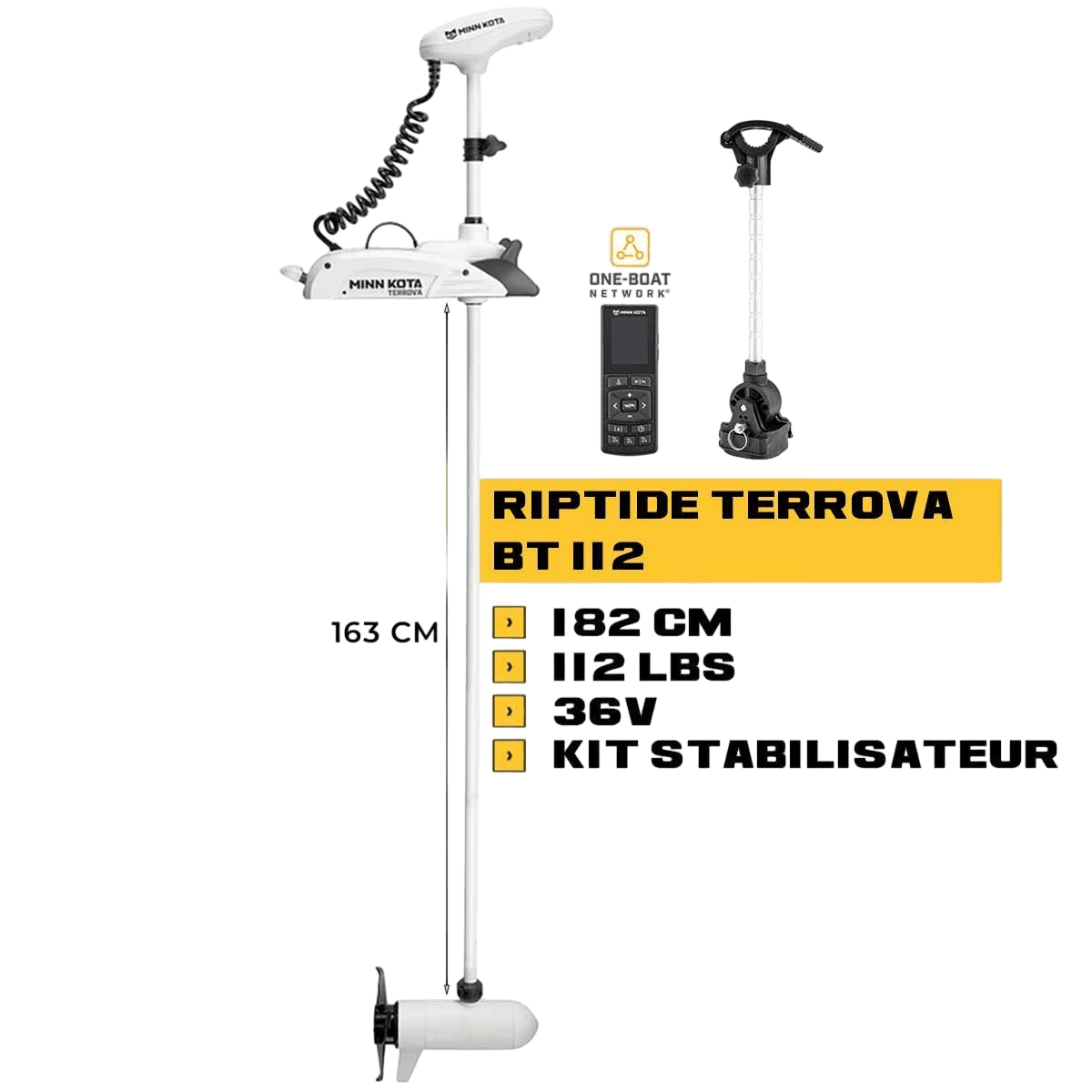 MK-1363791 - Moteur avant mer Minn Kota RIPTIDE TERROVA 112 Lbs GPS 182 cm 36V