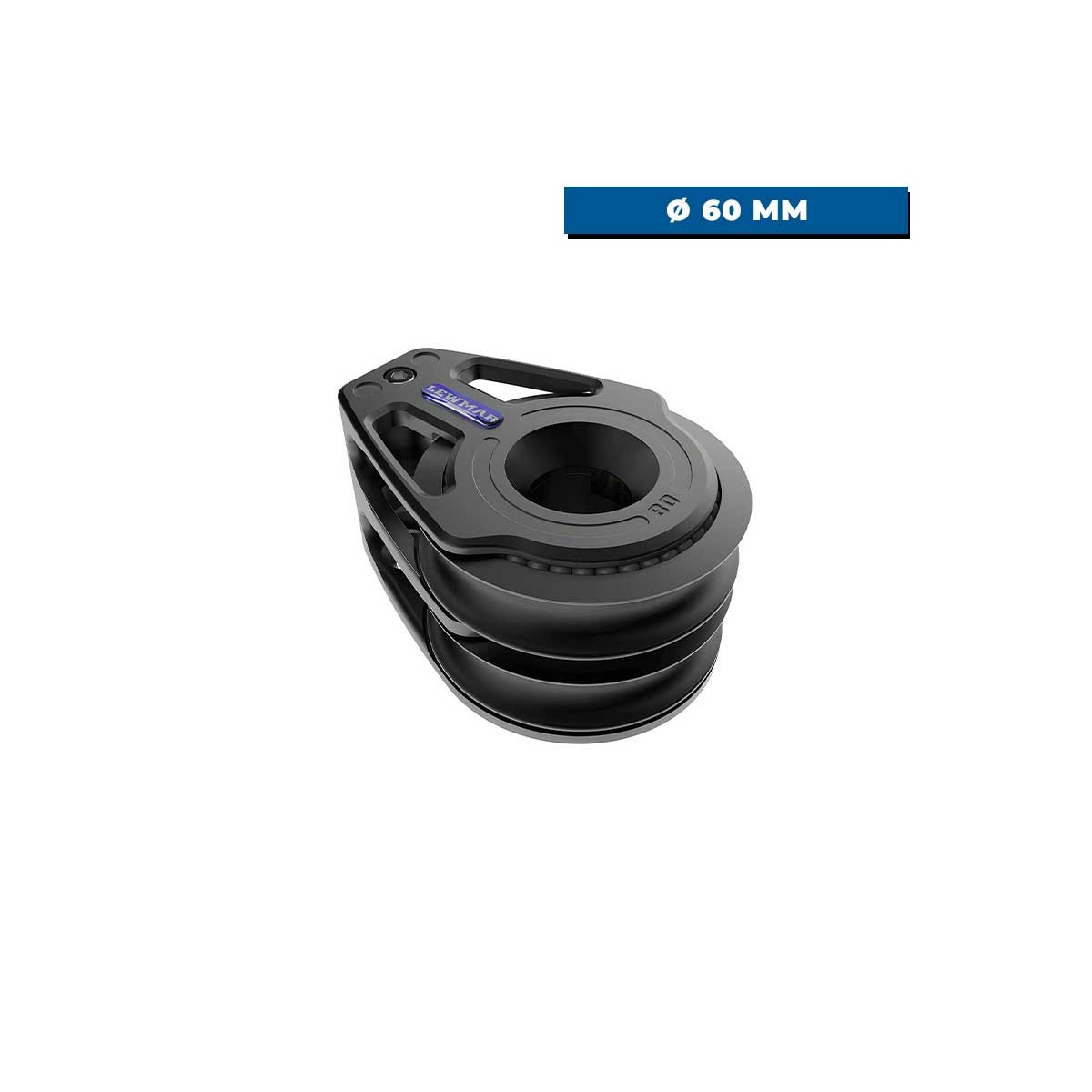 Poulie Racing HR plat-pont double 60 mm