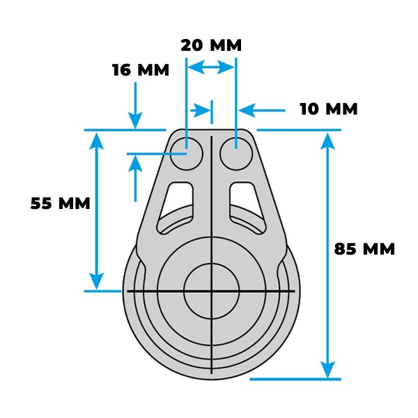 Polia plana Racing HR-double deck - N°3 - comptoirnautique.com