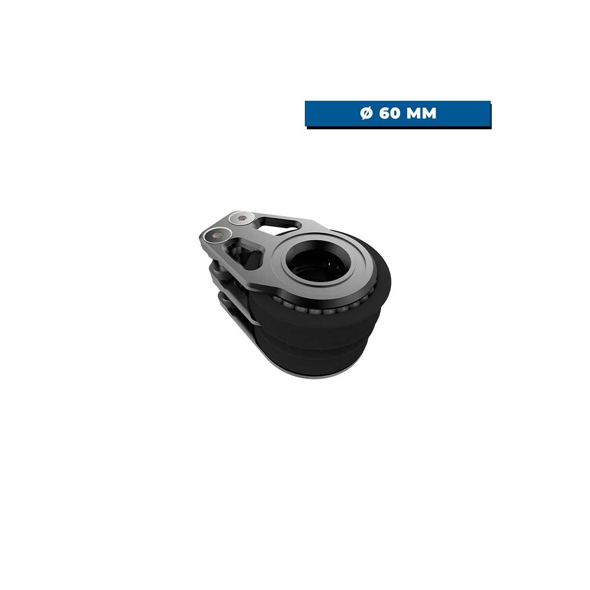 Poulie Racing plat-pont double 60 mm