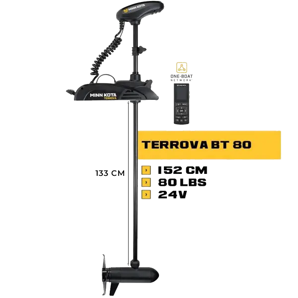 MK-1358380M - Moteur électrique avant Minn Kota TERROVA 80 Lbs GPS 24V 152 cm sans sonde avec télécommande Wireless - N°2 - comptoirnautique.com
