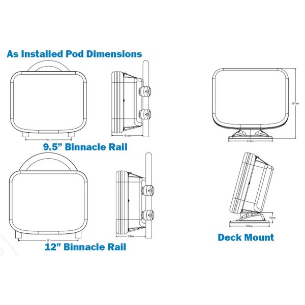 Support POD C10 pour fixations sur barre - N°4 - comptoirnautique.com
