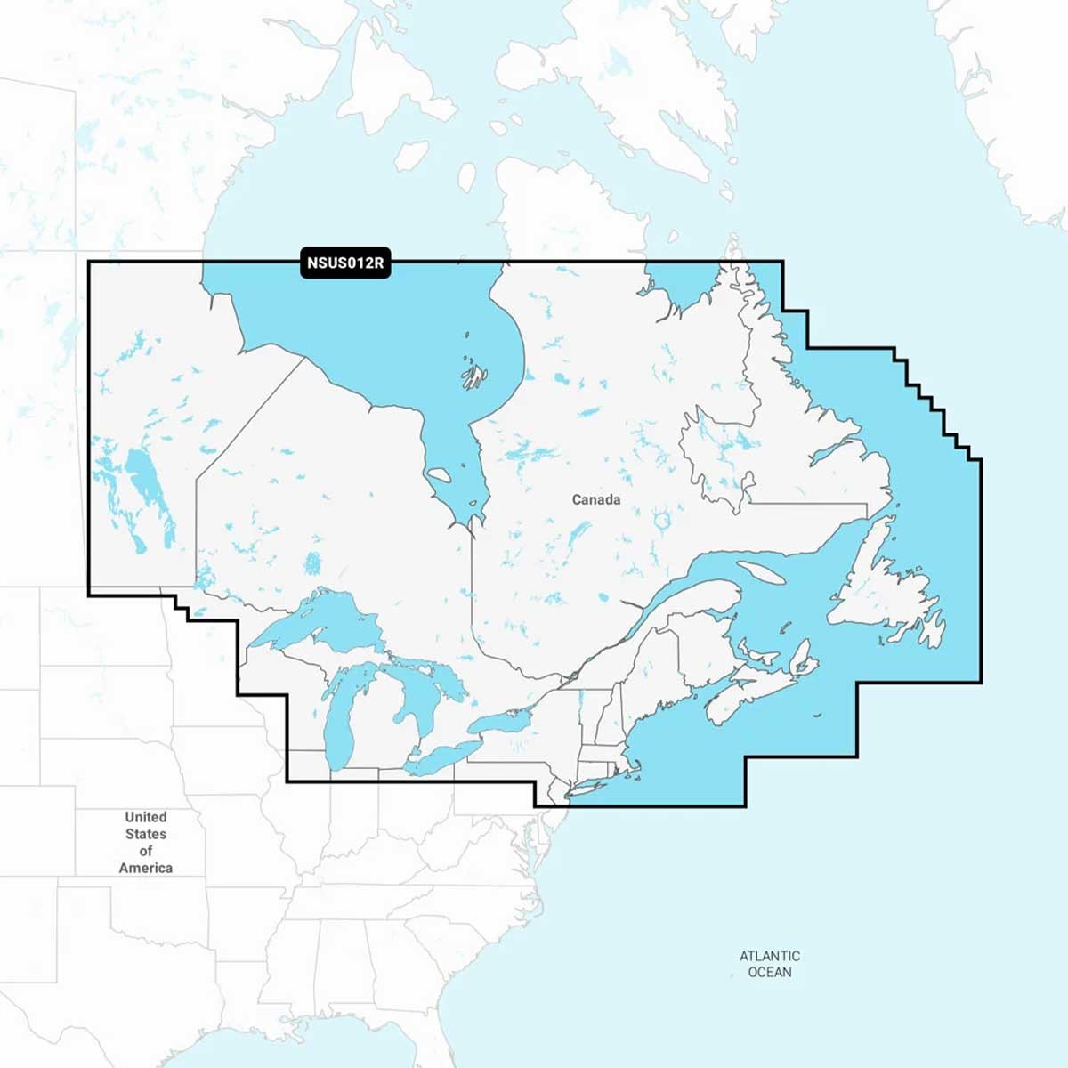 Carte Garmin Navionics+ - Zone AMÉRIQUES US012R - Canada, Est et Grands Lacs