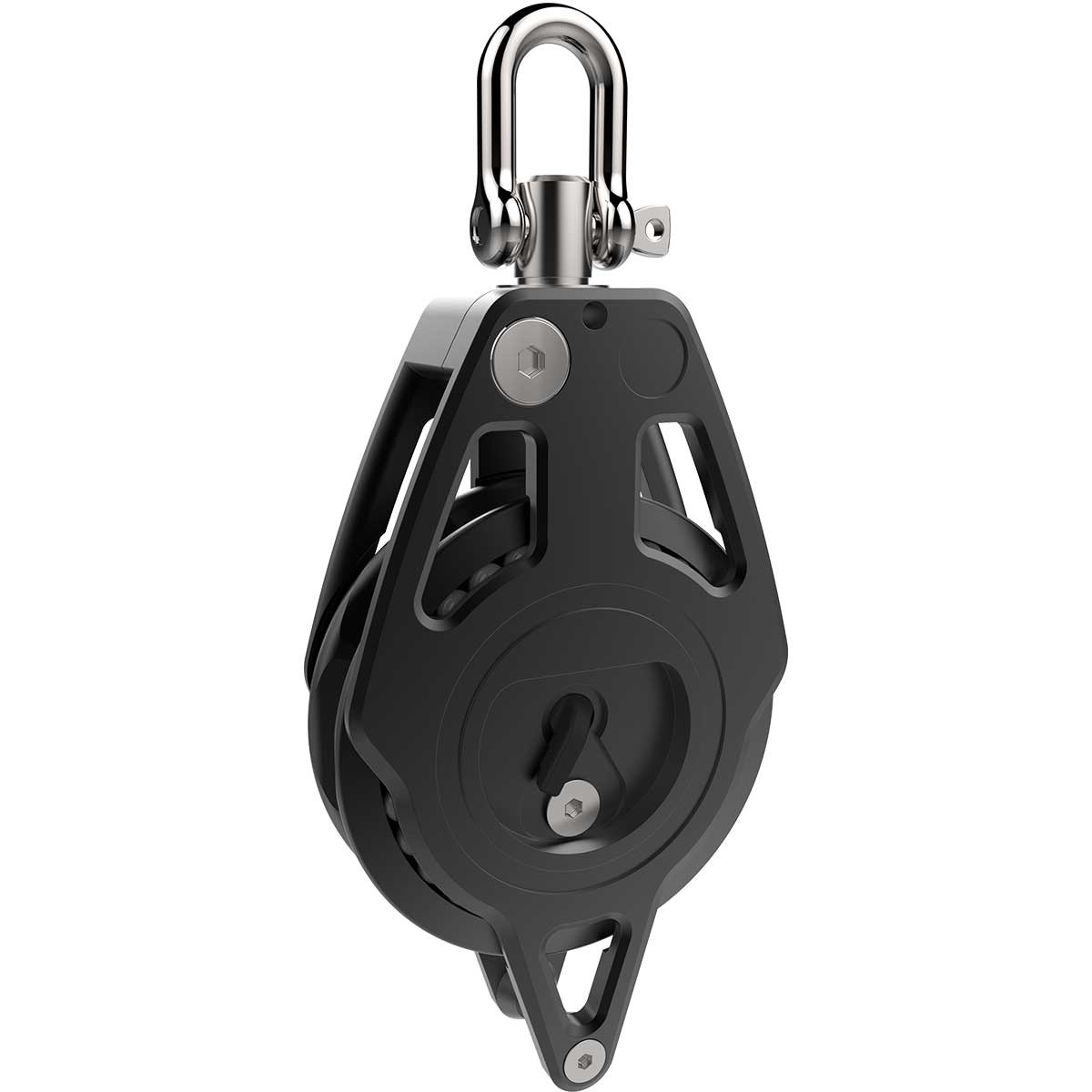 Poulie Racing simple à cliquet et ringot Ø 80 mm