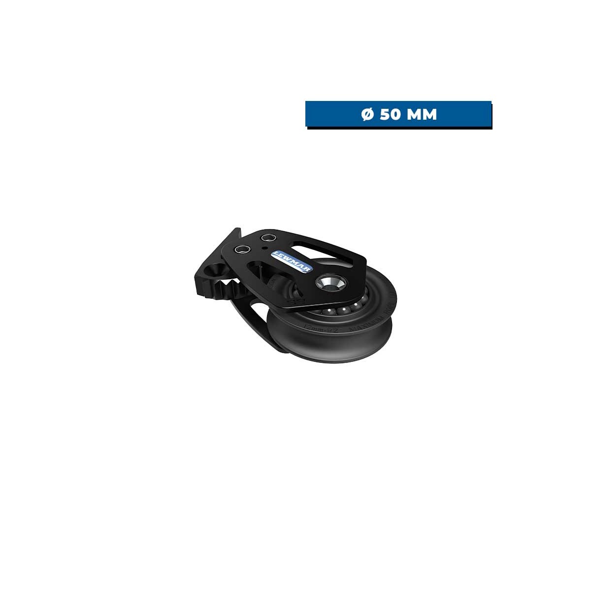 Poulie plat-pont simple avec bloqueur HTX 50 mm