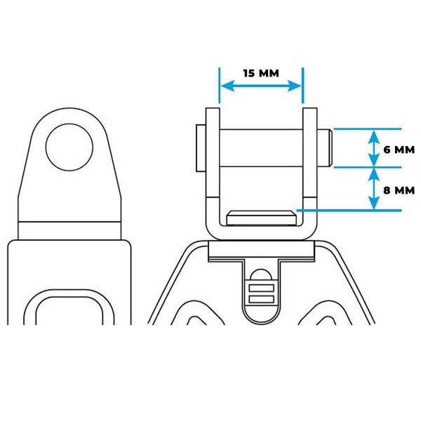 Carrucola per drizze HTX Clevis - N°3 - comptoirnautique.com