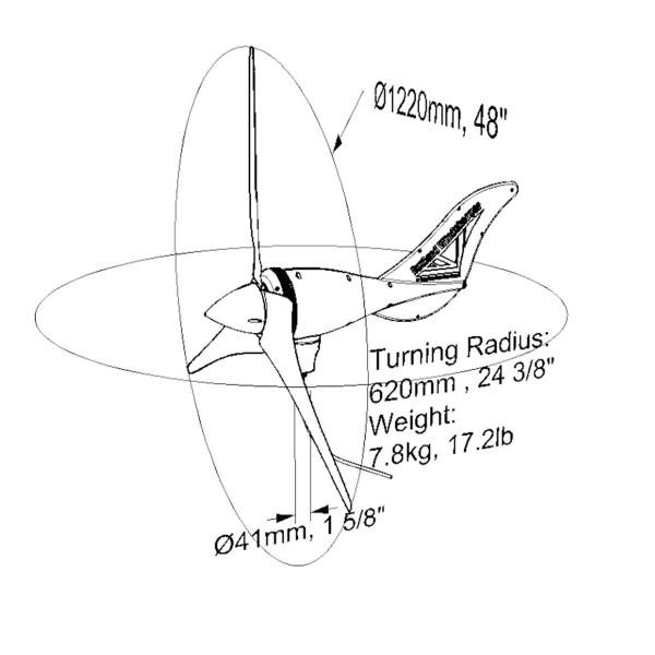 éolienne Rutland 1200 dimensions - N°6 - comptoirnautique.com