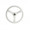 White anatomic steering wheel