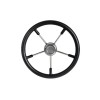 Volante T9 con radios de acero inoxidable negro Ø 350 mm - N°1 - comptoirnautique.com