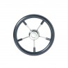 Polyurethane boat steering wheel Ø 350 mm, 5 stainless steel spokes