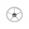 T9 steering wheel with white stainless steel spokes