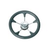 T9R black steering wheel with stainless steel spokes - N°1 - comptoirnautique.com