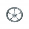 Gray polyurethane boat steering wheel, Ø 280 mm, 5 stainless steel spokes