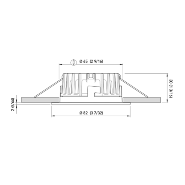 Plafonnier LED encastré Quick Kai XP LP 4W 10-30V - N°2 - comptoirnautique.com