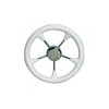 Weißes T9R-Lenkrad mit Edelstahl-Speichen - N°1 - comptoirnautique.com