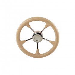 Volant en polyuréthane crème avec branches inox Ø 35 cm