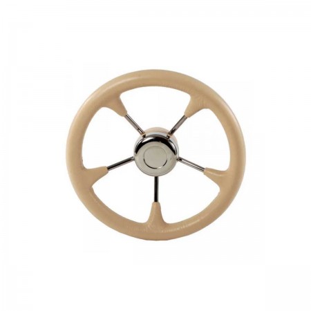 Volant en polyuréthane crème avec branches inox Ø 35 cm