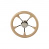 T9R cream steering wheel with stainless steel spokes Ø 35 cm