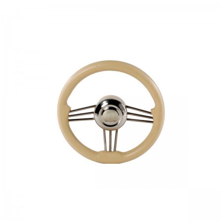 Volant à structure en inox poli miroir crème