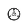 Volante per barca in poliuretano nero, Ø 350 mm, 3 razze in acciaio inox - N°1 - comptoirnautique.com