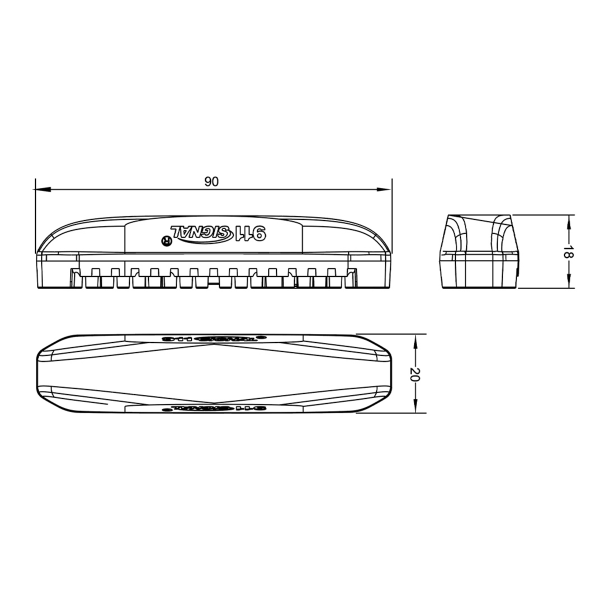 PEN. 6 LEDS 12/24V 180° ÁMBAR - N°3 - comptoirnautique.com