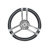 T21 steering wheel with stainless steel spokes - N°1 - comptoirnautique.com