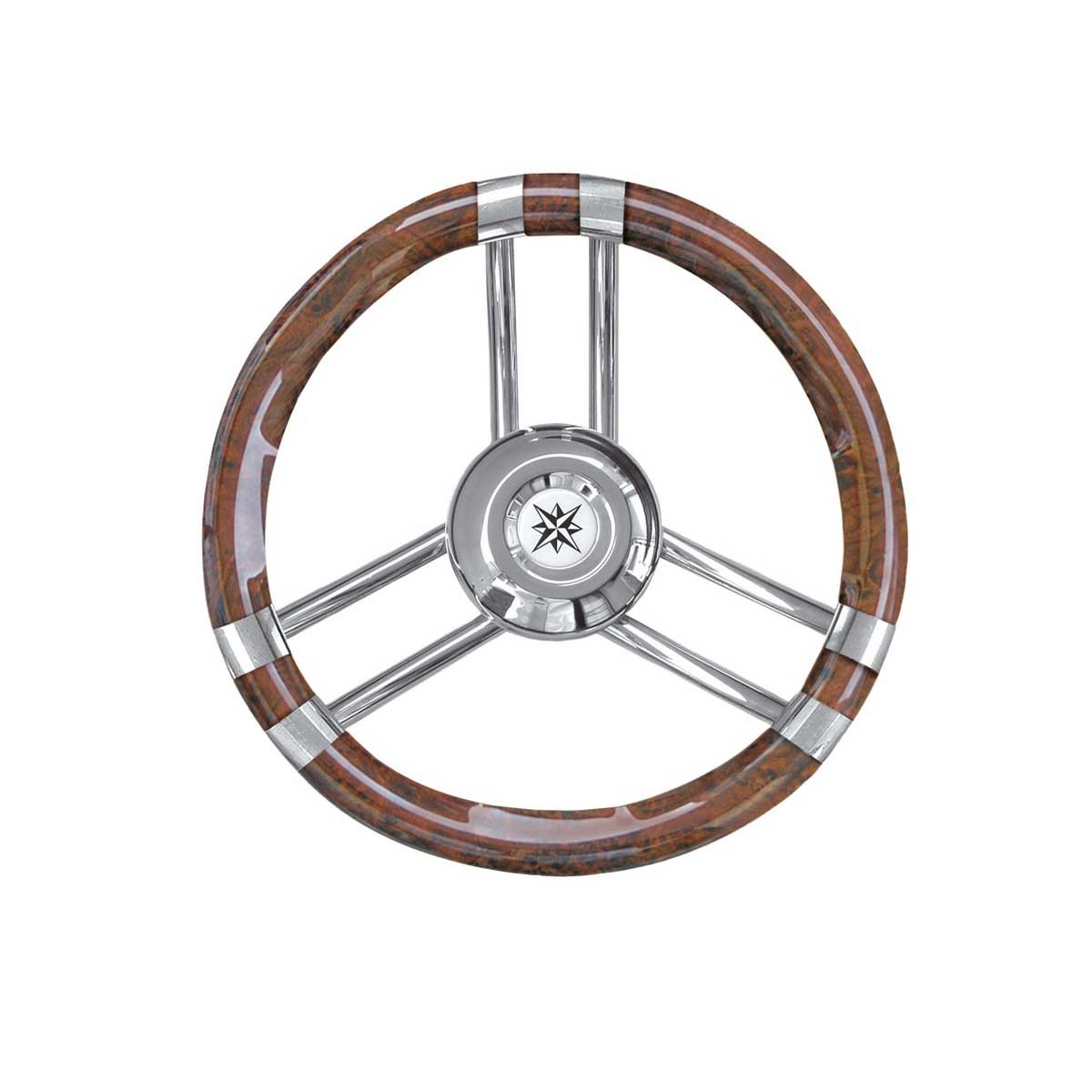 Volant C à branches en inox bois madré