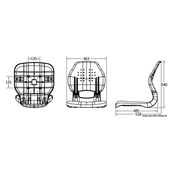 Ergonomischer Klappsitz Scirocco - N°3 - comptoirnautique.com