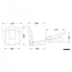 Siège confort avec dossier...