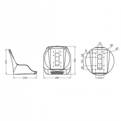 Coque de siège bateau en polyéthylène blanc dimensions