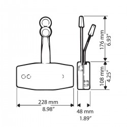 Boîtier de commande B47 universel dimensions