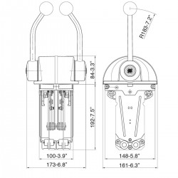 Control box bi-lever...