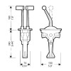 Boîtier de commande bi-levier mono-fonction B59L dimensions - N°2 - comptoirnautique.com