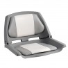 Grey polyethylene seat with fold-down backrest