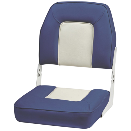 Siège bateau de luxe blanc/bleu avec dossier rabattable