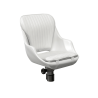 Coque de siège bateau en polyéthylène blanc avec coussins